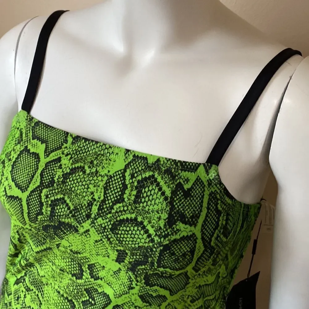 NWT Fashion Nova One Piece Swimsuit - Lime Green - Size 2X